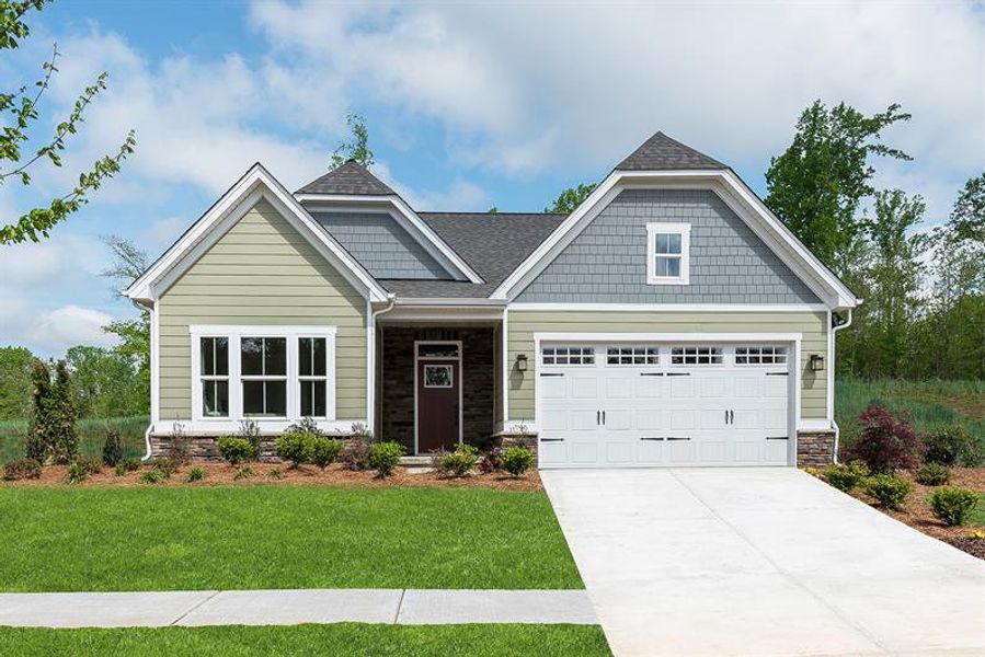 Front exterior of a home in the Emory Park Ranches community, located in Five Forks, SC (Image 5).