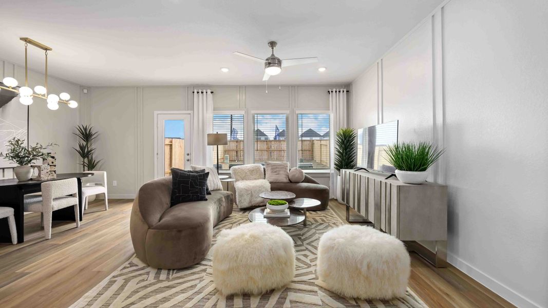 Furnished interior in a model home at Grand West in Houston (Image 15).