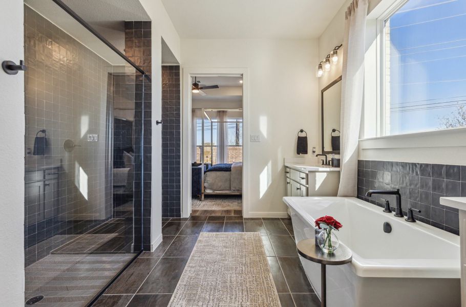 Furnished interior in a model home at Village on Main Street in Frisco (Image 31).