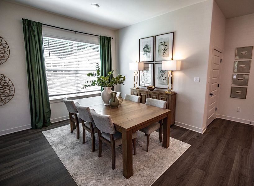 Furnished interior in a model home at Amherst in Cordova (Image 39).