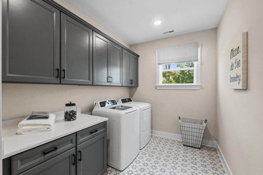 Furnished interior in a model home at Rock Creek in Denver (Image 47).