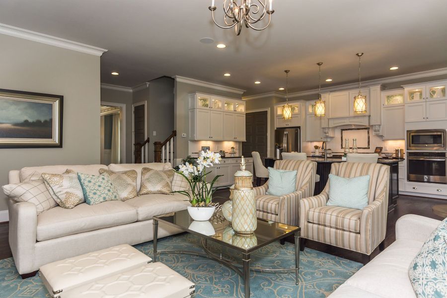 Furnished interior in a model home at Holly Springs – 12 Oaks - Robuck Homes in Garner (Image 3). Furnished interior in a model home at Holly Springs – 12 Oaks - Robuck Homes in Garner (Image 3).