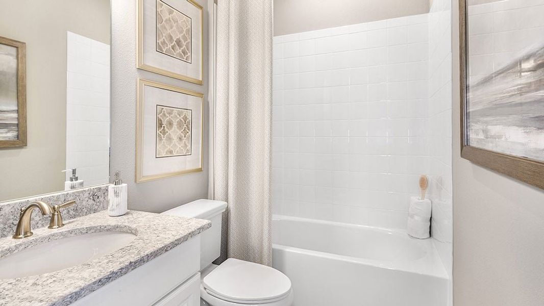 Furnished interior in a model home at Cassia at Skye Ranch in Sarasota (Image 61).