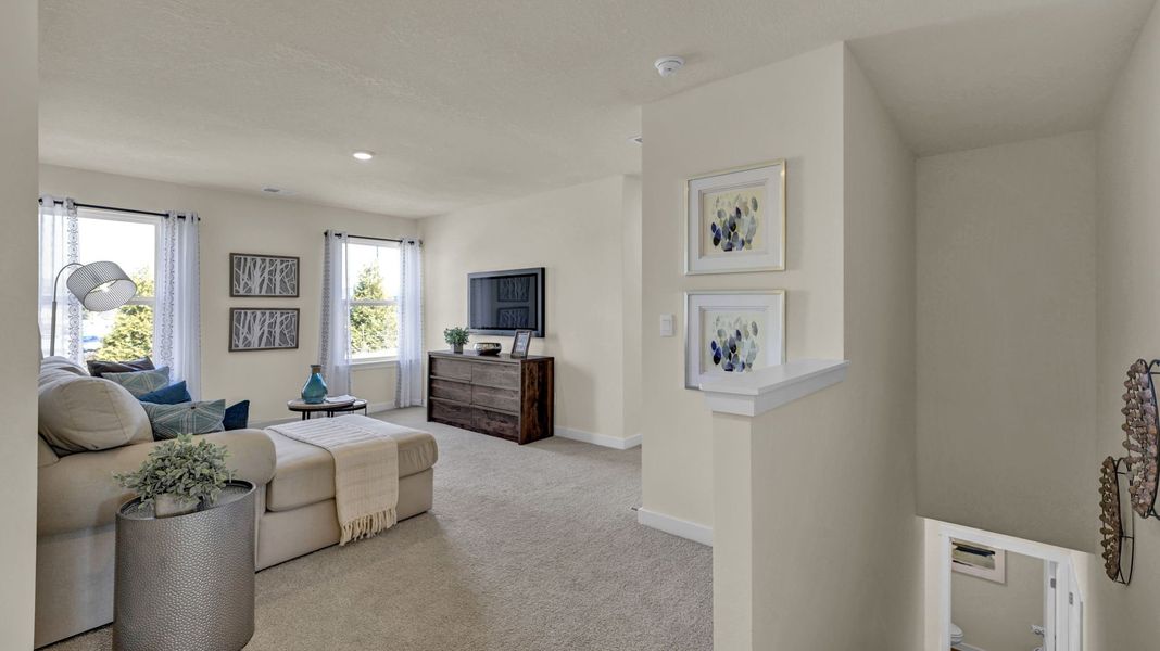 Furnished interior in a model home at Polo Fields in Kingsport (Image 36).