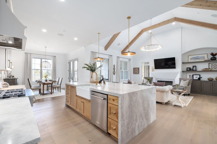 Furnished interior in a model home at Telluride Estates in Nolensville (Image 3).
