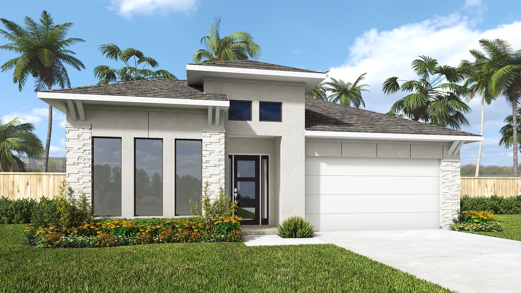 Front exterior of a home in the Sanctuary At Seaire 50' community, located in Parrish, FL (Image 14).