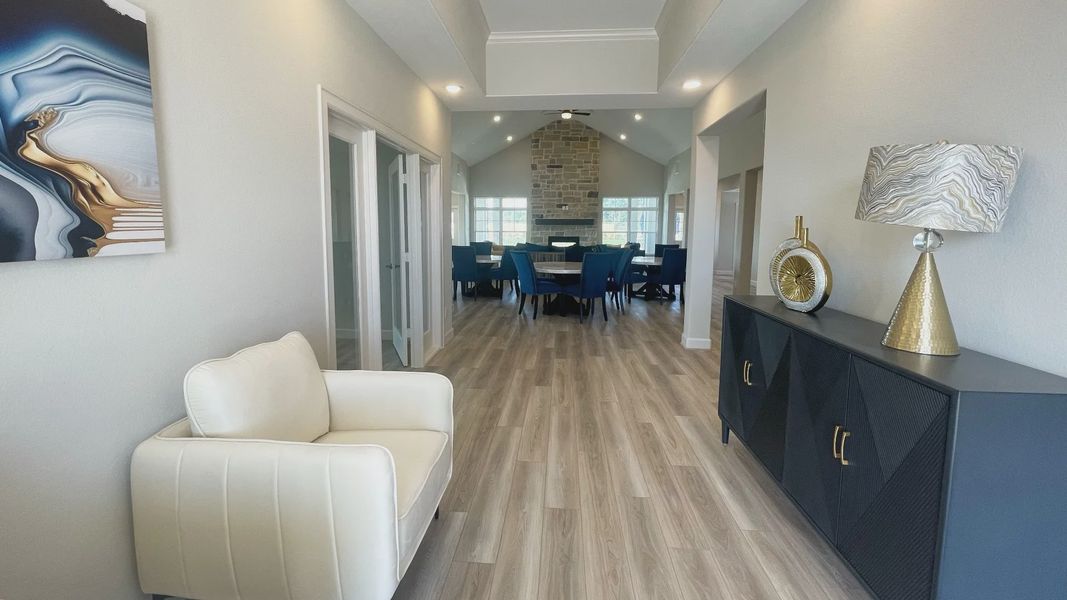 Furnished interior in a model home at Winfrey Estates in Tomball (Image 6).