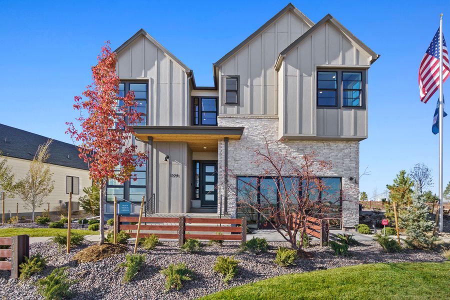 Front exterior of a home in the Festival at RainDance community, located in Windsor, CO (Image 2).
