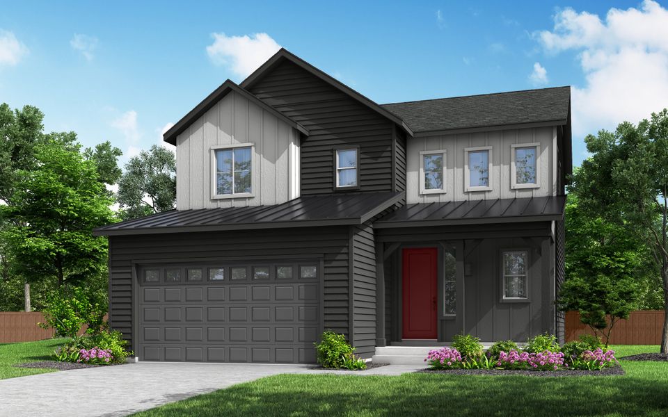 Front exterior of a home in the Prelude at Sterling Ranch community, located in Littleton, CO (Image 11).
