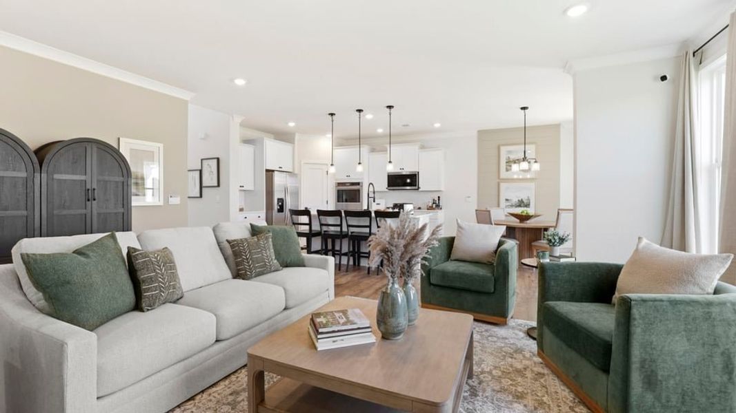 Furnished interior in a model home at Harrison Valley in Simpsonville (Image 14).
