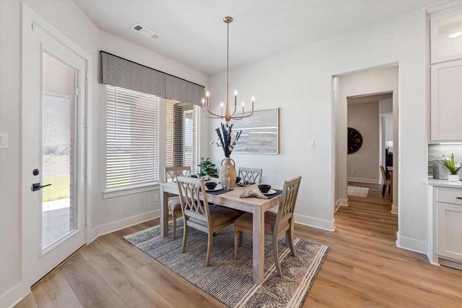 Furnished interior in a model home at Creekview Addition in Van Alstyne (Image 8). Furnished interior in a model home at Creekview Addition in Van Alstyne (Image 8).