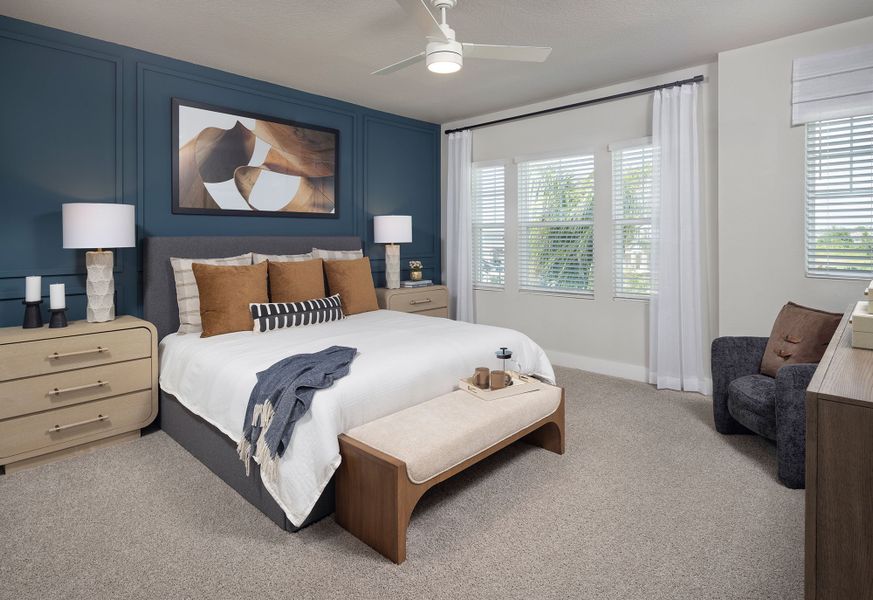 Furnished interior in a model home at Persimmon Place - Townhomes in Wesley Chapel (Image 20).