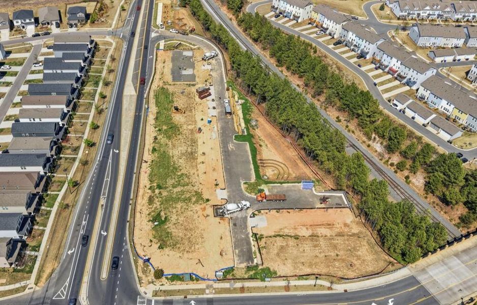 Site preparation and early development at Bryton Crossing Townhomes in Huntersville, NC (Image 23).