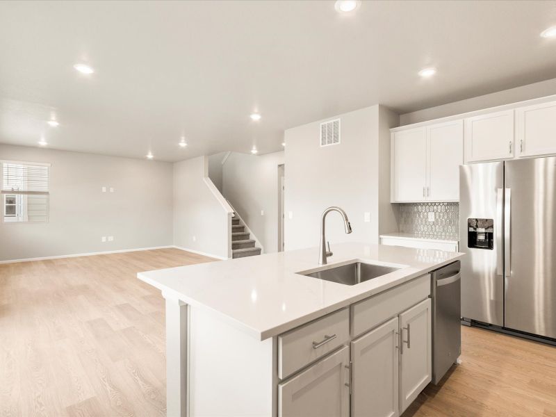 Furnished interior in a model home at Hidden Valley Farm in Severance (Image 3).