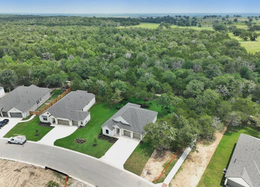 Aerial view of the The Colony- Pine Cove community in Bastrop, TX, showing layout and nearby surroundings (Image 11). Aerial view of the The Colony- Pine Cove community in Bastrop, TX, showing layout and nearby surroundings (Image 11).