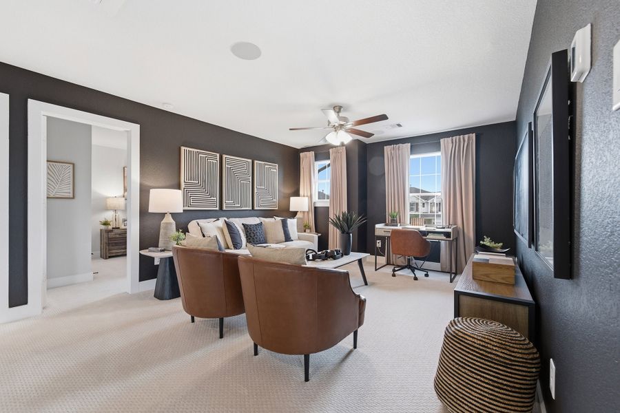 Furnished interior in a model home at Pecan Estates in Crosby (Image 41).