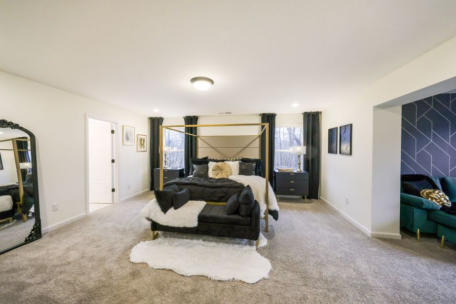 Furnished interior in a model home at Huntington Hills in Lincolnton (Image 13).