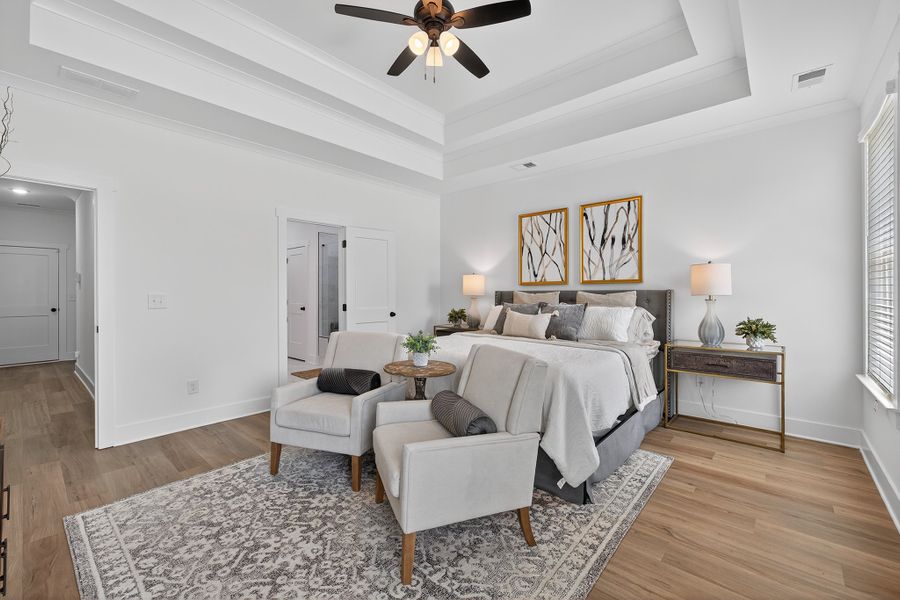 Furnished interior in a model home at Cotton Creek in Good Hope (Image 23).
