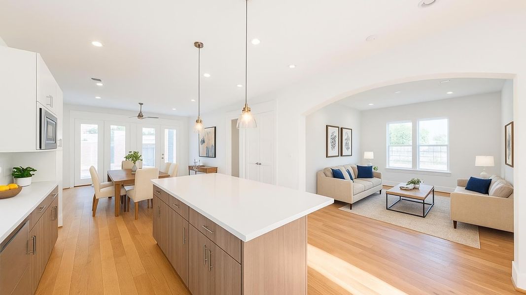 Furnished interior in a model home at Avondale in Houston (Image 8).