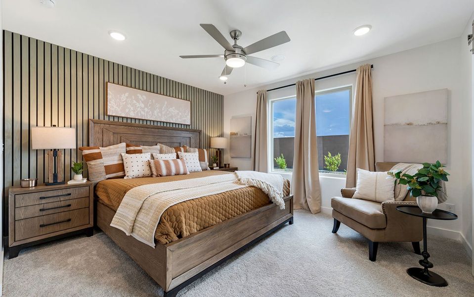 Furnished interior in a model home at Rancho Santa Rosa in Maricopa (Image 47).