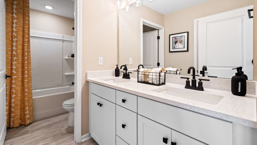 Furnished interior in a model home at Chumley Estates in Reidville (Image 42). Furnished interior in a model home at Chumley Estates in Reidville (Image 42).