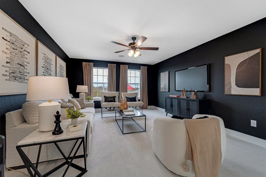 Furnished interior in a model home at Cloud Country in New Braunfels (Image 41). Furnished interior in a model home at Cloud Country in New Braunfels (Image 41).