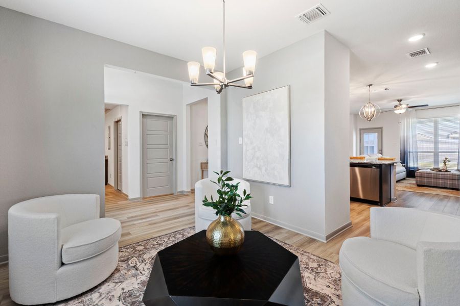 Furnished interior in a model home at Levy Crossing in Killeen (Image 7).