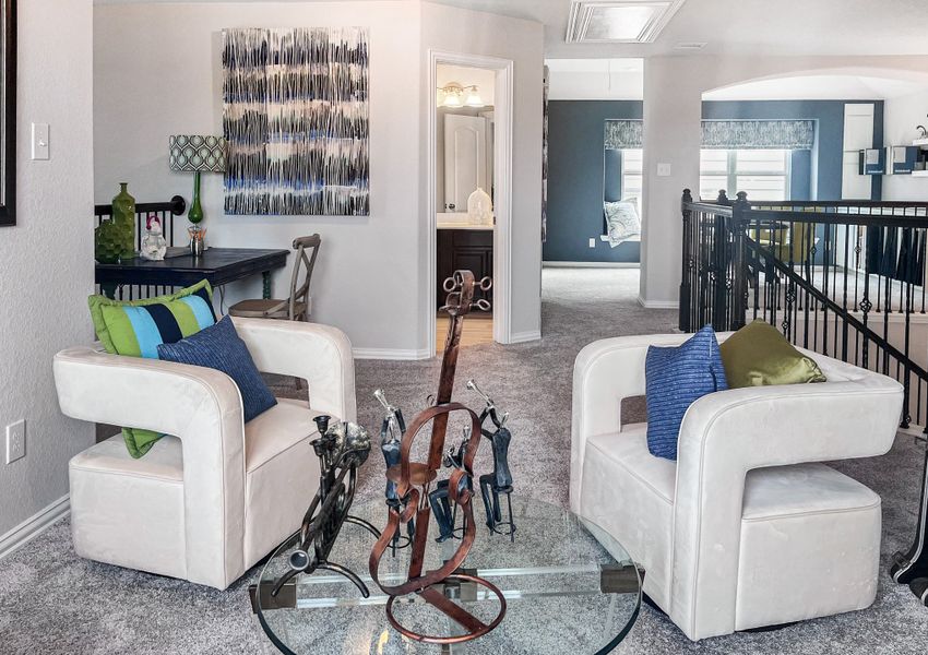 Furnished interior in a model home at Kendall Lakes in Alvin (Image 25). Furnished interior in a model home at Kendall Lakes in Alvin (Image 25).