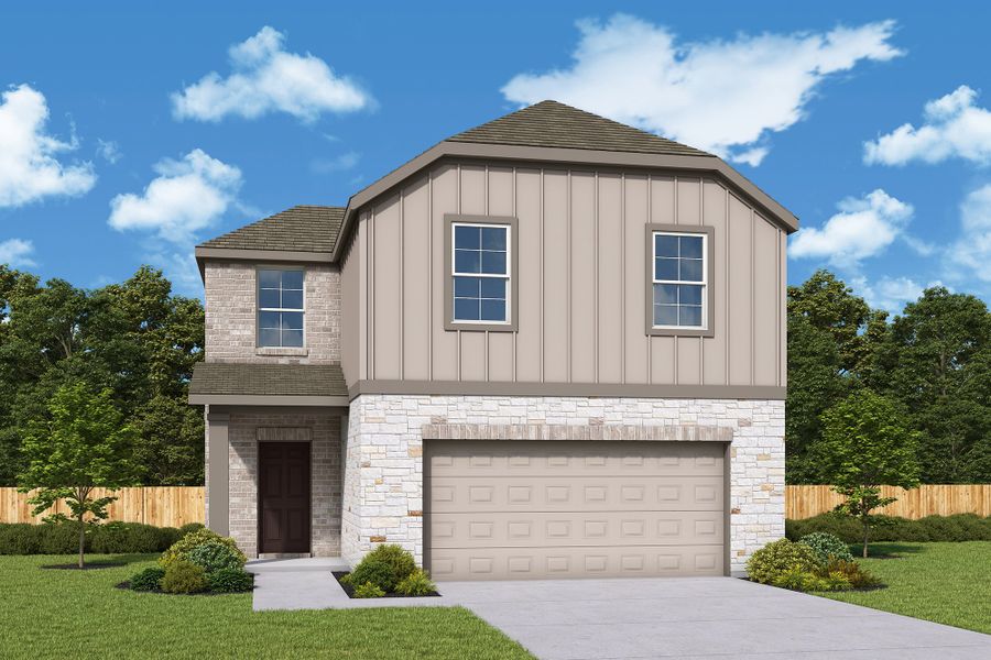 Front exterior of a home in the Creekhaven community, located in Arcola, TX (Image 10).