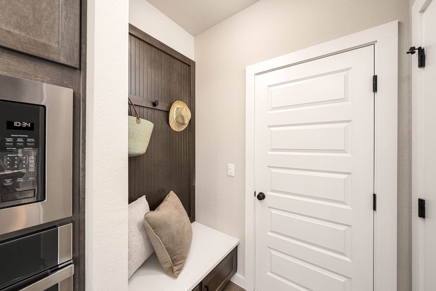 Furnished interior in a model home at Fairway Crossing in Converse (Image 7).