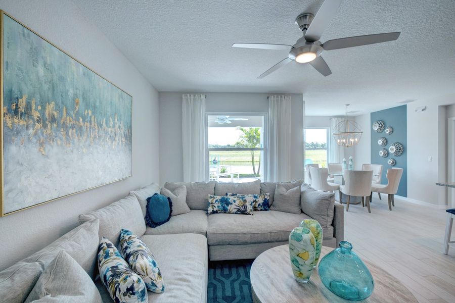 Furnished interior in a model home at Aspire at Waterstone in Fort Pierce (Image 7).