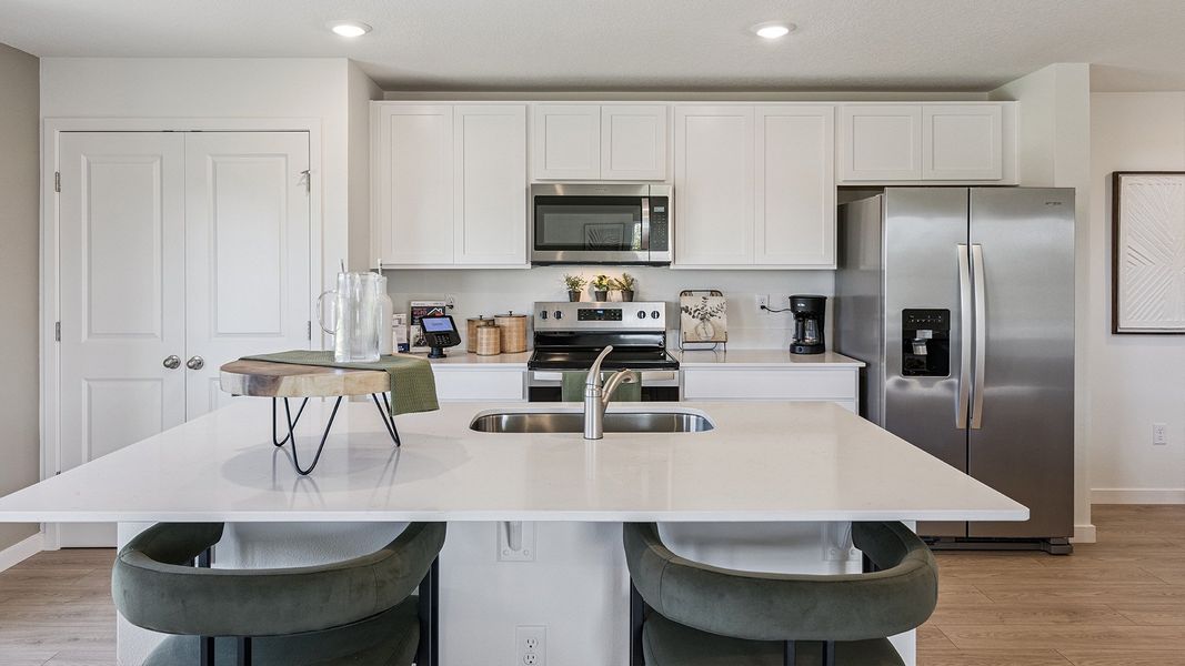 Furnished interior in a model home at Vineland Reserve in Osteen (Image 8).