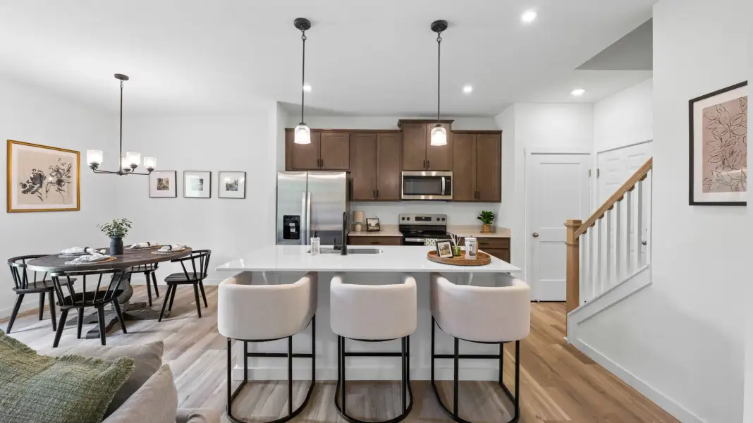 Furnished interior in a model home at The Eleuthera in Chattanooga (Image 6).