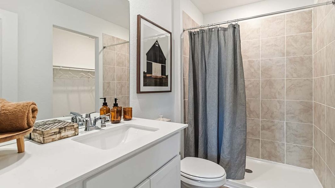 Furnished interior in a model home at Hickory Ridge in Elmendorf (Image 20).