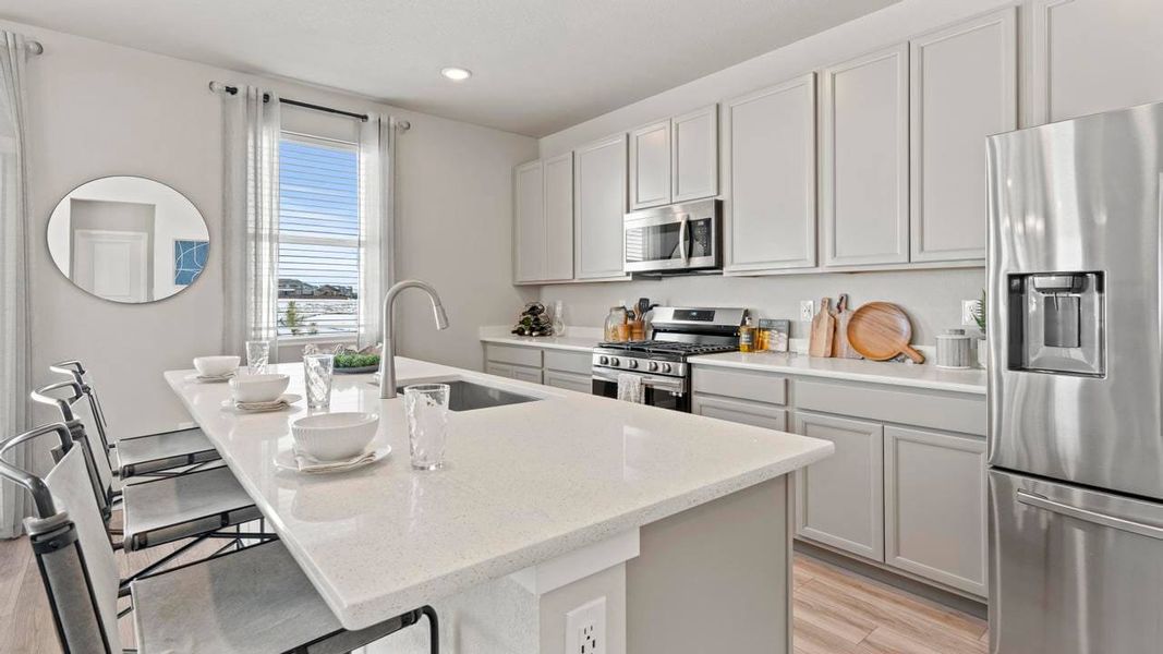 Furnished interior in a model home at Aspen Meadows-4 in Colorado Springs (Image 14).