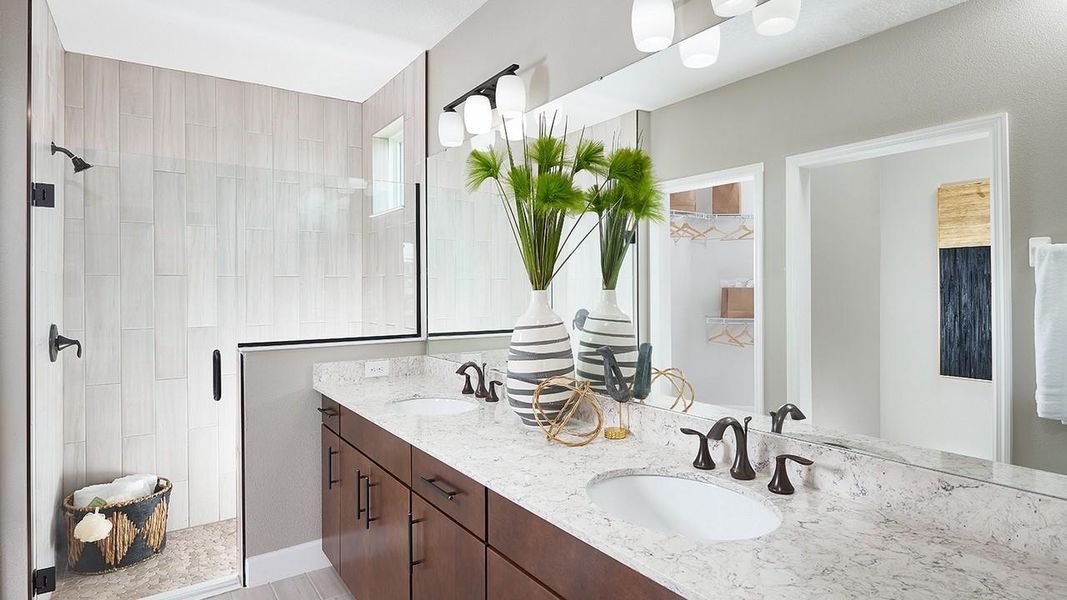 Furnished interior in a model home at Waterset in Apollo Beach (Image 21).