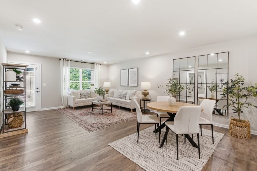 Furnished interior in a model home at Silver Leaf in Dawsonville (Image 7).