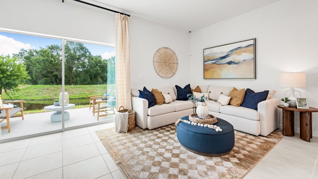 Furnished interior in a model home at The Towns at Firethorn in Parrish (Image 31).