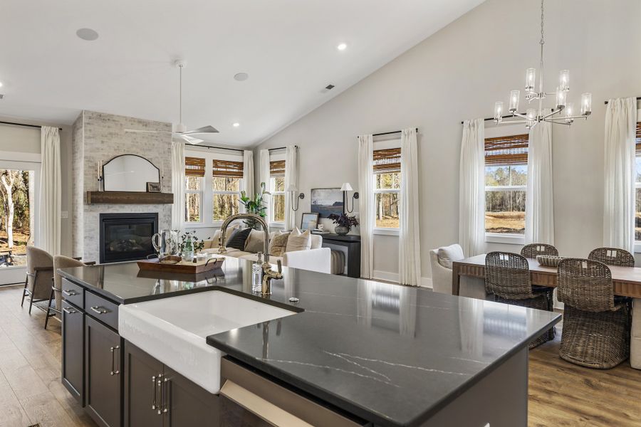 Furnished interior in a model home at Saratoga Oaks in Williamston (Image 17).
