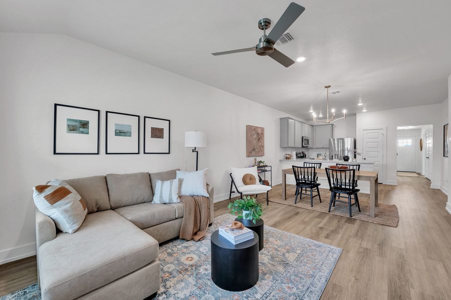 Furnished interior in a model home at Ridge at Knob Creek in Temple (Image 12).