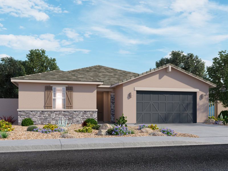 Front exterior of a home in the Naranja Trails community, located in Oro Valley, AZ (Image 10).