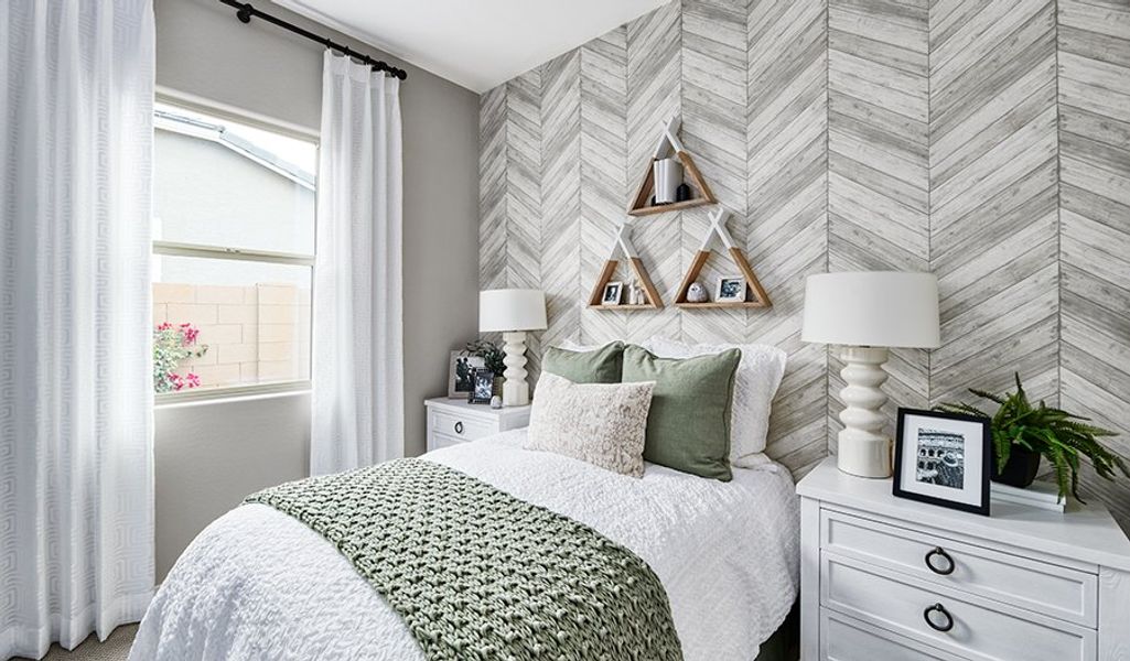 Furnished interior in a model home at Sanctuary at Sycamore Canyon in Vail (Image 6).