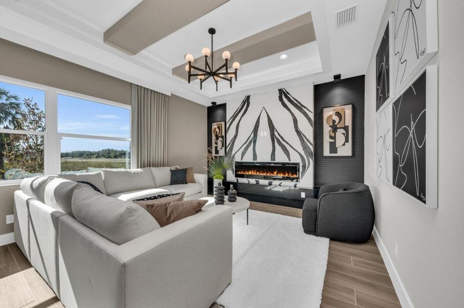 Furnished interior in a model home at Artisan at Watercolor Place in Bradenton (Image 181).