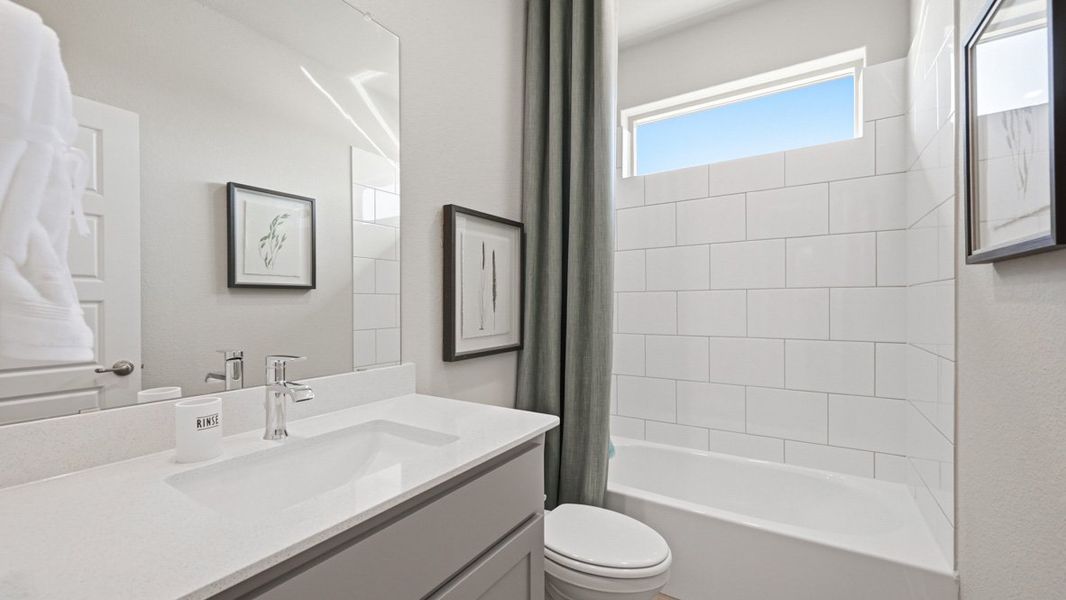 Furnished interior in a model home at Bluestem in Rhome (Image 52). Furnished interior in a model home at Bluestem in Rhome (Image 52).