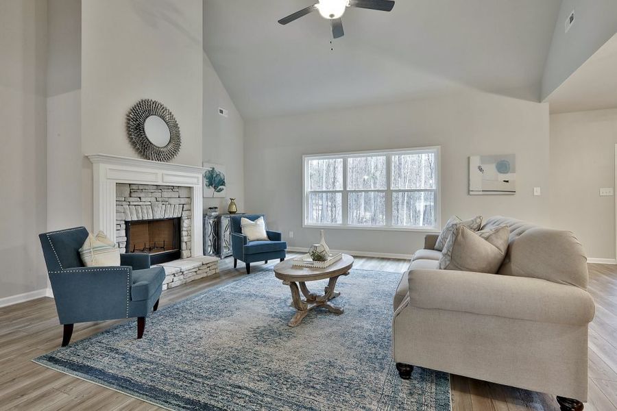 Furnished interior in a model home at Wimberly Estates in Newnan (Image 9). Furnished interior in a model home at Wimberly Estates in Newnan (Image 9).