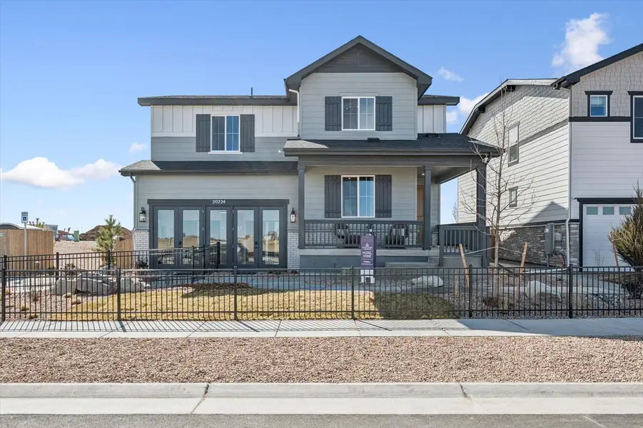 A building with a fence around it.
