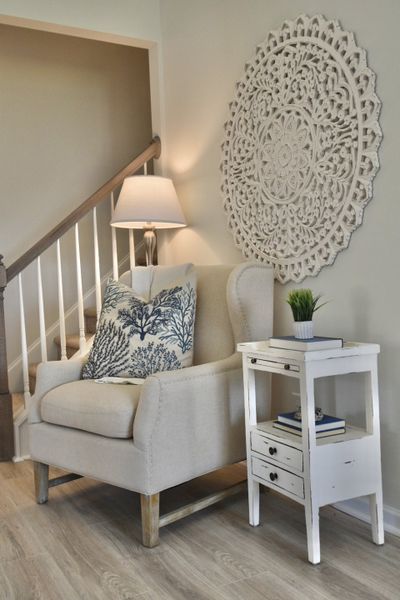 Furnished interior in a model home at Homesteads at Point Caswell in Columbia (Image 10).