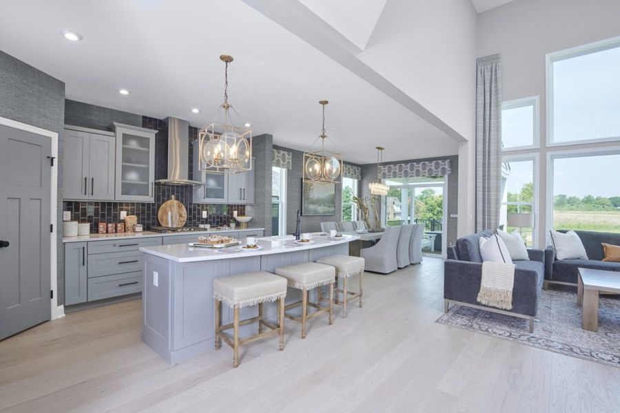 Furnished interior in a model home at Leeland Farms in Fuquay Varina (Image 9).
