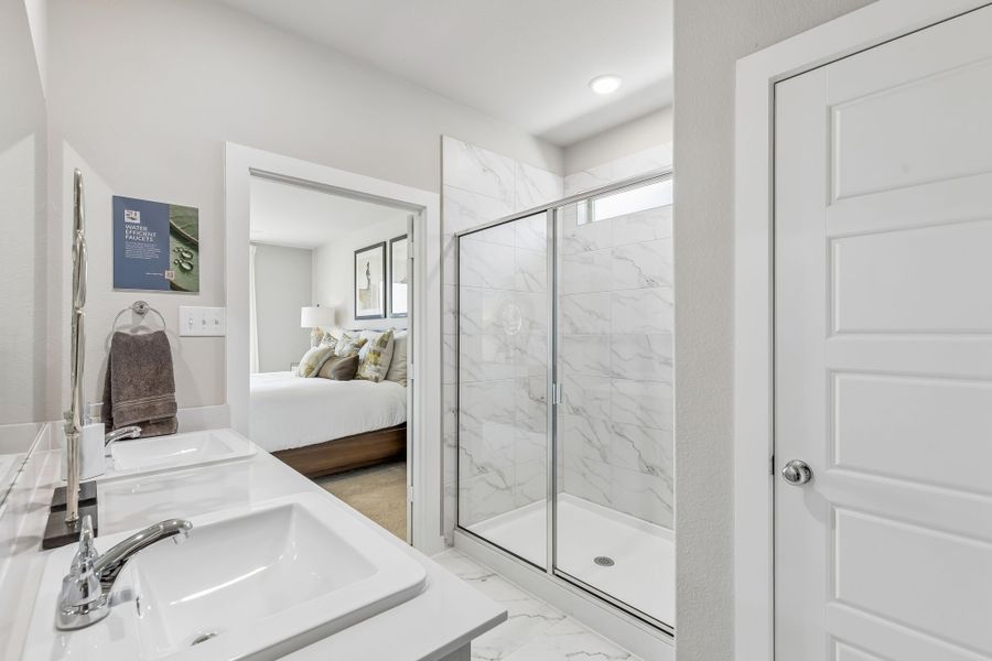 Furnished interior in a model home at Ventana in Fort Worth (Image 25).