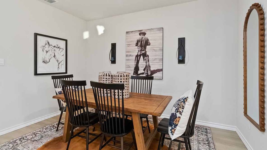 Furnished interior in a model home at The Birch at Spencer Ranch in Boerne (Image 21).